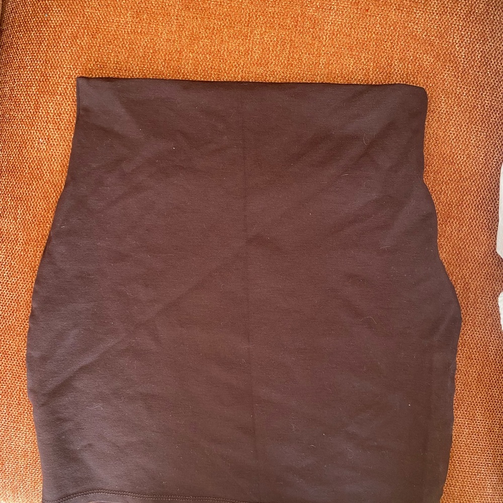 Classic High-Waist Brown Pencil Skirt